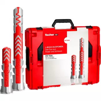 L-BOXX 102 DuoPower, taco universal gris claro/rojo, 910 piezas