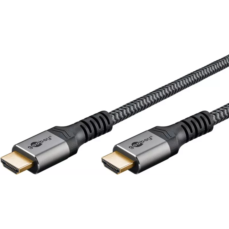 Cable HDMI Plus de alta velocidad con Ethernet, 4K @ 60Hz (gris, 15 metros)