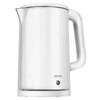 Hervidor de agua MPM 1,7 L 2200 W carcasa de acero inoxidable, botones, termostato regulable, bloqueo de seguridad