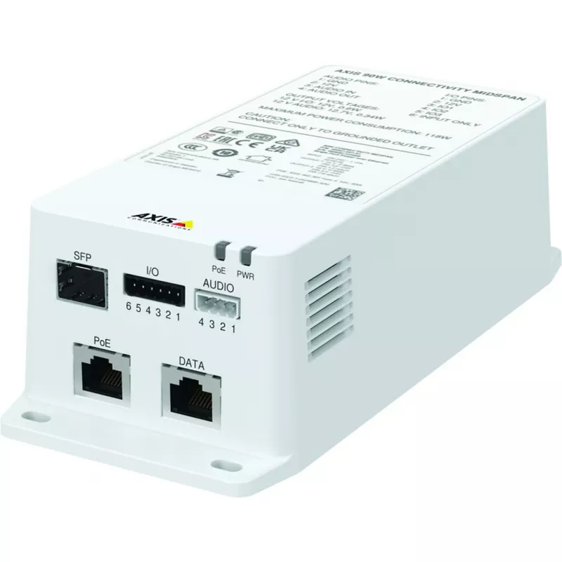 Midspan Axis TU8003 90W Ethernet cableado 10/100/1000 Mbit/s blanco