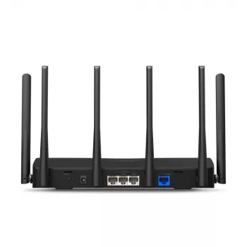 Router de sobremesa MERCUSYS MR47BE — tri-banda Wi-Fi 7 (2,4/5/6 GHz), 9300 Mbit/s, 3× RJ-45, 2,5GbE, 6 antenas externas