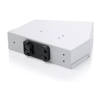 Distribuidor de empalme de fibra óptica para carril DIN DIGITUS DN-96894 — en ángulo, 6 SC SX / LC DX, aluminio, gris