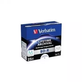 Verbatim M-Disc 5x BD-R 25GB 4x superficie imprimible por inyección de tinta con caja jewel