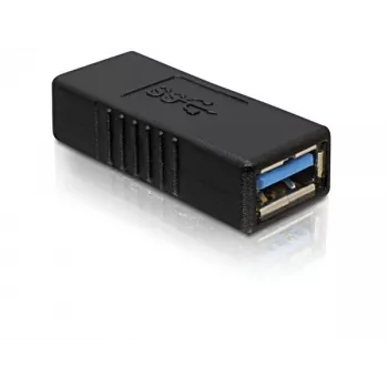 Adaptador DELOCK USB 3.0-A USB-A a USB-A negro, transferencia de datos USB 3.0