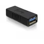 Adaptador DELOCK USB 3.0-A USB-A a USB-A negro, transferencia de datos USB 3.0