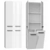 Armario de almacenamiento de baño Topeshop NEL 2K DD en blanco brillo blanco