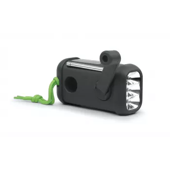 Muse MH-08 MB radio solar portátil con manivela y linterna, Negro