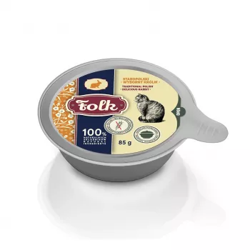 FOLK Tradicional conejo delicioso polaco - Comida húmeda para gatos - 85g