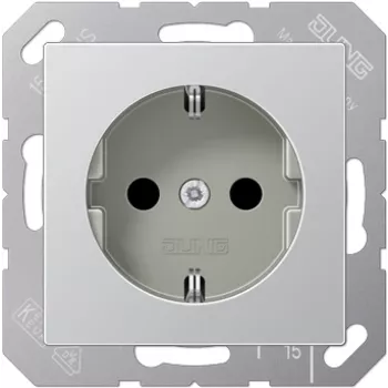 Toma empotrable JUNG A 1520 AL aluminio para tomas Type-F — modelo A1520AL