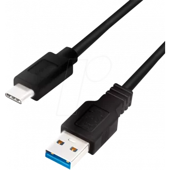 Logilink - cable USB - USB Type-A (M) a USB-C (M) reversible - USB 3.2 Gen 1 - 3 A - 2 m - negro (CU0170)