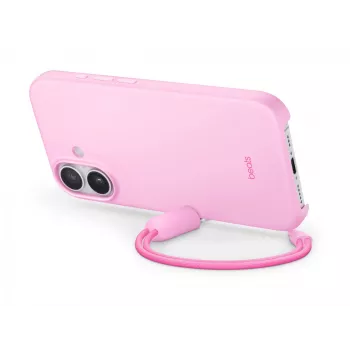 Funda con soporte para iPhone 17 Apple Beats con MagSafe y control de cámara, Pebble Pink, PC y microfibra