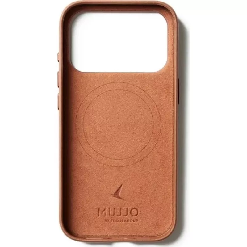 Mujjo Full Leder Case MagSafe funda para iPhone 17 Pro marrón