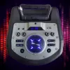 Altavoz de karaoke Bluetooth portátil MANTA SPK0803B140 140W, a batería, MIC/USB/microSD, FM, ecualizador, ruedas
