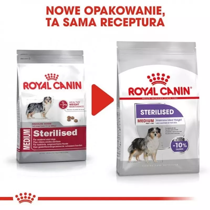 Pienso seco para perros Royal Canin Medium Sterilised Adult 12 kg — para perros adultos esterilizados de razas medianas, ave, proteína 28 %, grasa 13 %