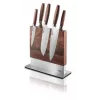 Bloque de cuchillos Guard GEFU 13958 de NPC Polska – acero inoxidable y nogal, 90×250×256 mm