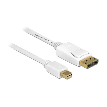 Cable DELOCK mini DisplayPort macho > DisplayPort macho 7,0m blanco