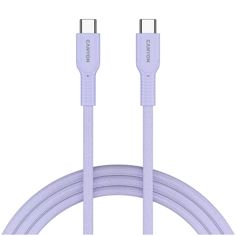 CANYON Cable OnWire 60CL C-C 60W COLOR trenzado 1m lila