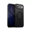 Funda protectora híbrida compatible con MagSafe Crong para iPhone — Frost negro (modelo CRGHFMIP1766ABLK)