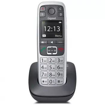 Gigaset E560 teléfono DECT teléfono identificación de llamadas negro, plata
