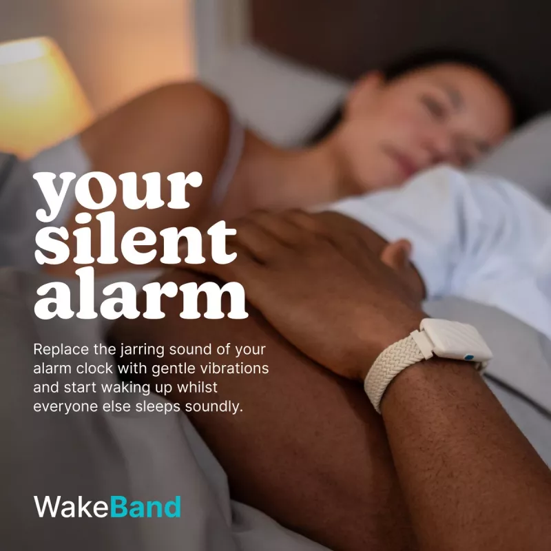Homedics SS-WB100BK-WW WakeBand, tu despertador silencioso, negro