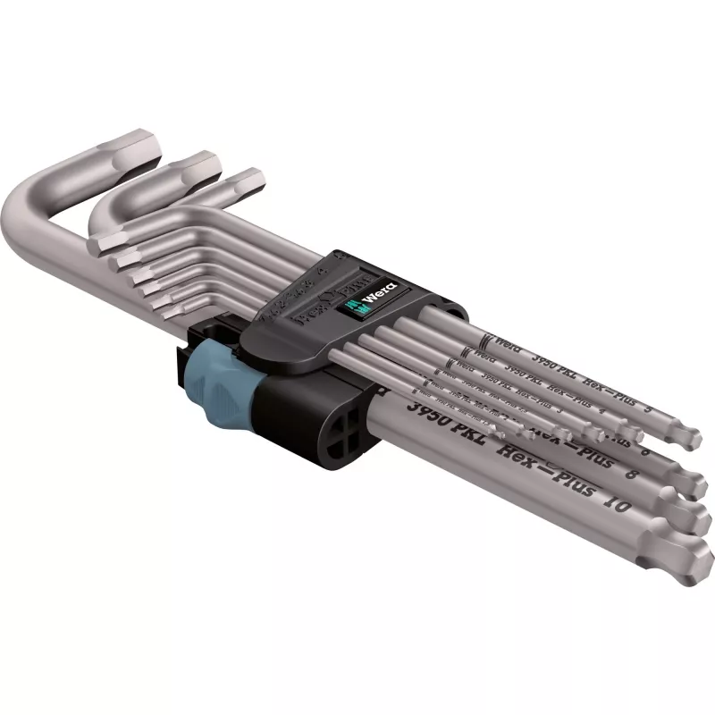 Wera 05073544001 juego de llaves hexagonales en L métricas 9 piezas