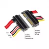 Cable SATA DeLOCK 83803 0,3 m SATA 22 pines negro rojo amarillo