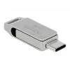 Memoria USB DeLOCK 64 GB USB-C Type-A giratoria carcasa de metal