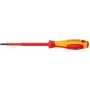 Knipex VDE Destornillador plano VDE Ancho de hoja: 5,5 mm Longitud de hoja: 125 mm DIN EN 60900 (98 20 55)