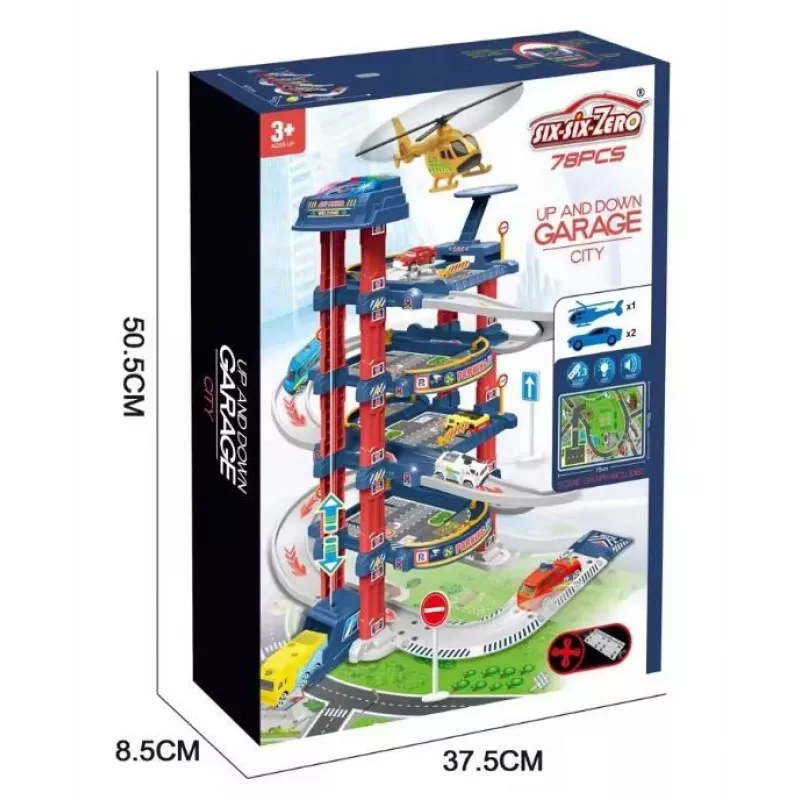 Extralink Kids | Parking | Garaje con ascensor eléctrico coches de juguete para niños