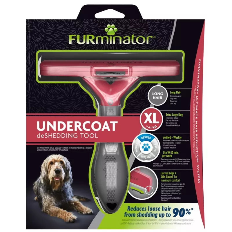 FURminator FUR151234 herramienta de cepillado para perros de pelo largo, talla XL