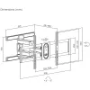 SBOX PLB-8148 soporte de pared inclinable y giratorio para TV, 43-100 pulgadas, 60 kg, VESA 800x400