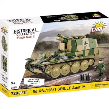 Set de construcción Cobi SD.KFZ.138/1 Grille, 720 piezas, modelo de exposición