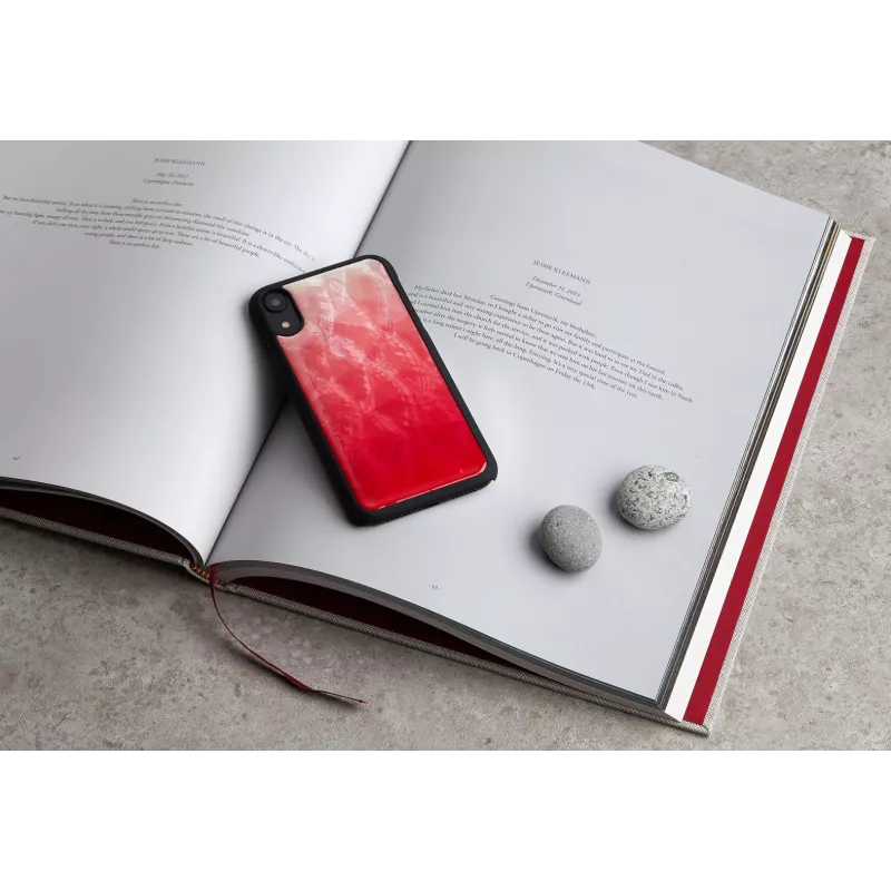 Funda para móvil iKins para iPhone XR — funda protectora bicolor pink lake y negra
