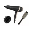 Remington Salon Smooth secador de pelo set de regalo | D6940GP | 2100 W | número de niveles de temperatura 3 | función de iones | accesorio difusor | negro