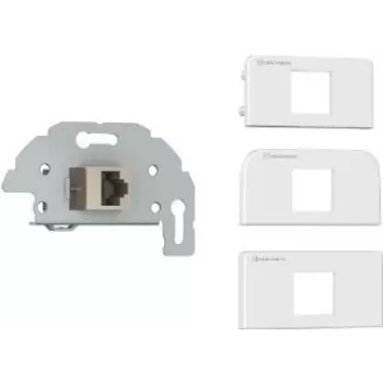 Kindermann 7456-423 toma de conexión Cat-6/6A (RJ45) con tornillo/prensa, w/RAL 9010 (7456000423)