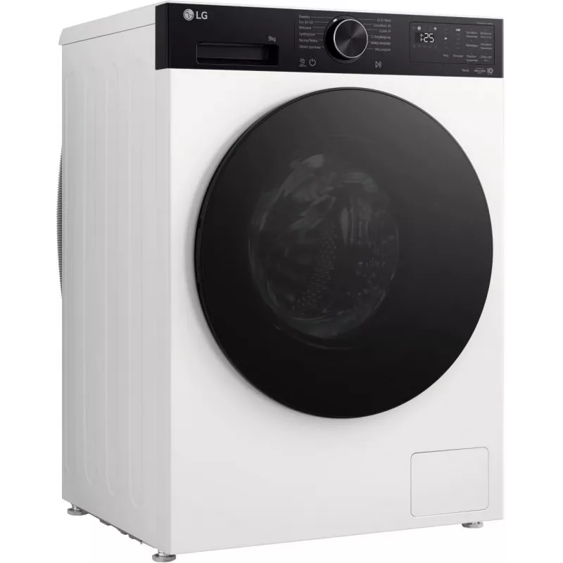 Lavadora LG | F2X50S9THB | Clase de eficiencia energética A | Carga frontal | Capacidad de lavado 9 kg | 1200 rpm | Profundidad 48 cm | Anchura 60 cm | LED | Función vapor | Accionamiento directo | W