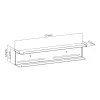 Maclean MC-904 estante de pared o para parte trasera de TV 2 en 1, máx. 2 kg