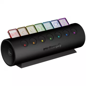 Streamplify HUB CTRL 7, 7x USB 3.0 Tipo A, RGB, 12V, cable de alimentación EU – negro