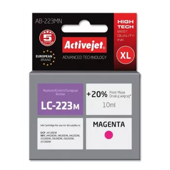 Activejet AB-223MN Tinta (sustituto de Brother LC223M; Supreme; 10 ml; magenta)
