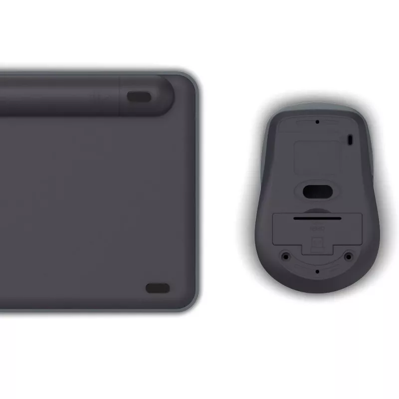 Conjunto de teclado y ratón multidispositivo negro gris