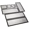Set de filtros antipolvo Demciflex para Lian Li O11 Dynamic XL - negro/negro