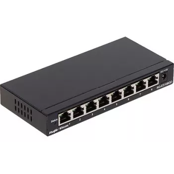 Ruijie Networks RG-ES108GD Switch de red no gestionado Gigabit Ethernet (10/100/1000) negro