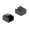 DeLOCK 86470 Tapa antipolvo para conector RJ45, negro, 10 uds.
