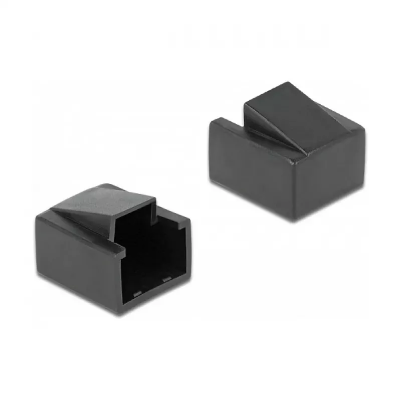 DeLOCK 86470 Tapa antipolvo para conector RJ45, negro, 10 uds.