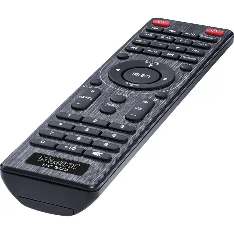 Receptor estéreo Magnat MC 400 — 2.0 canales, 40 W por canal, reproductor de CD, Wi-Fi, Bluetooth, DAB/FM, Ethernet (negro)