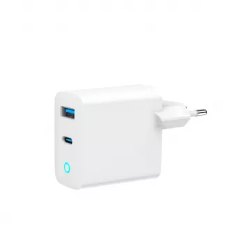 Cargador Gembird TA-UC-PDQC65L-W-01 para dispositivos móviles universal blanco AC carga rápida interior