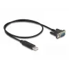 DeLOCK Adaptador USB 2.0 a serie RS-232 50 cm FTDI Negro