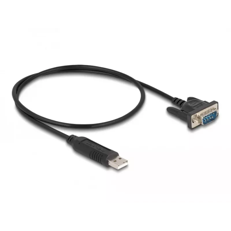 DeLOCK Adaptador USB 2.0 a serie RS-232 50 cm FTDI Negro