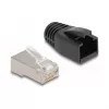 DeLOCK conector modular RJ50 Cat.5e pack de 25 conector negro plata