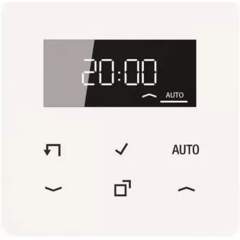 JUNG CD1750DWW Temporizador Standard con pantalla, frontal de cristal auténtico